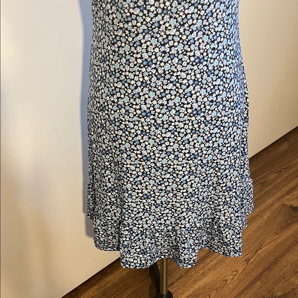 Derek Heart Blue Floral Mini Dress - Picture 5 of 7